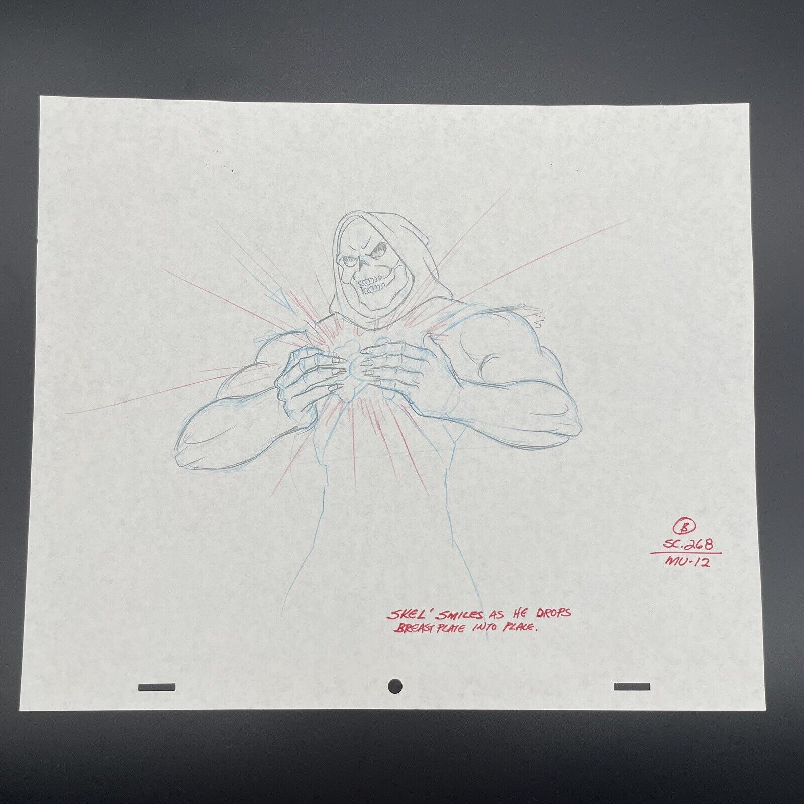 Lot of 2 He-Man Masters of Universe SKELETOR animation art cartoon Drawing MOTU