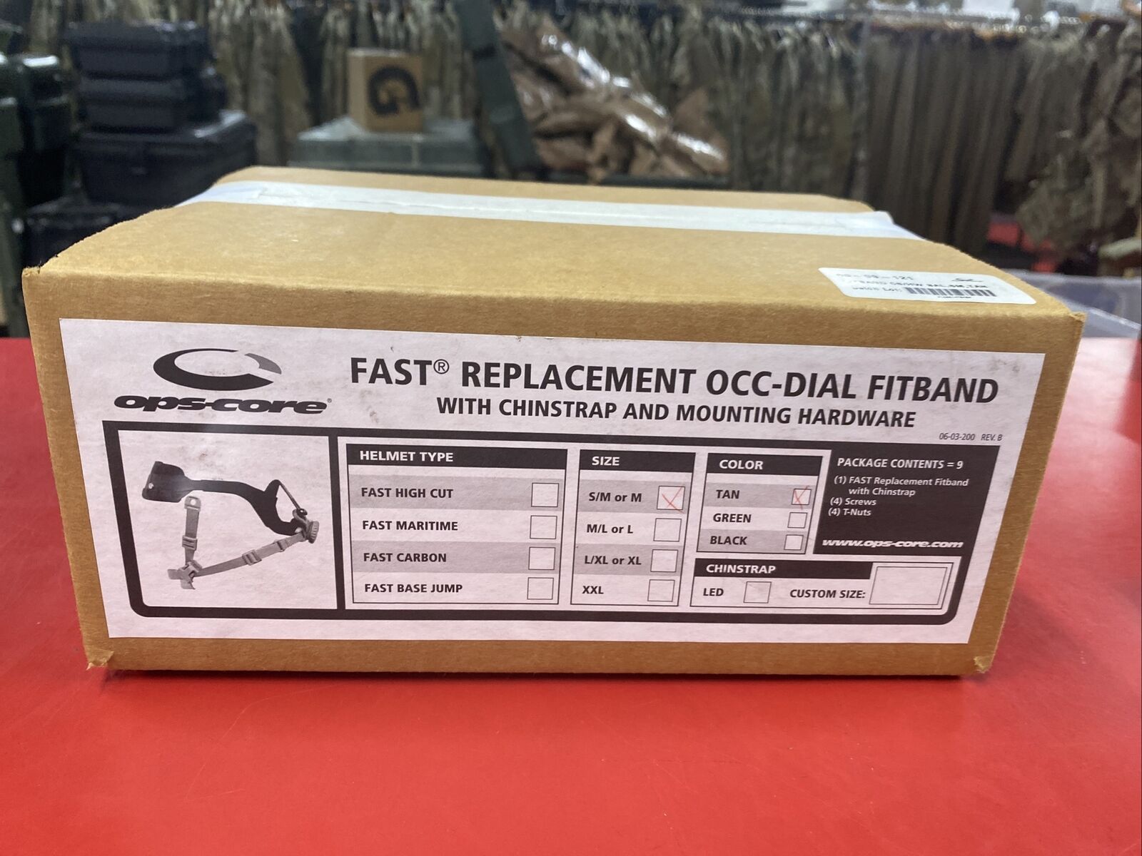 Ops Core Replacement OCC-Dial Fitband Small/ Medium Chinstrap Replacement NIB