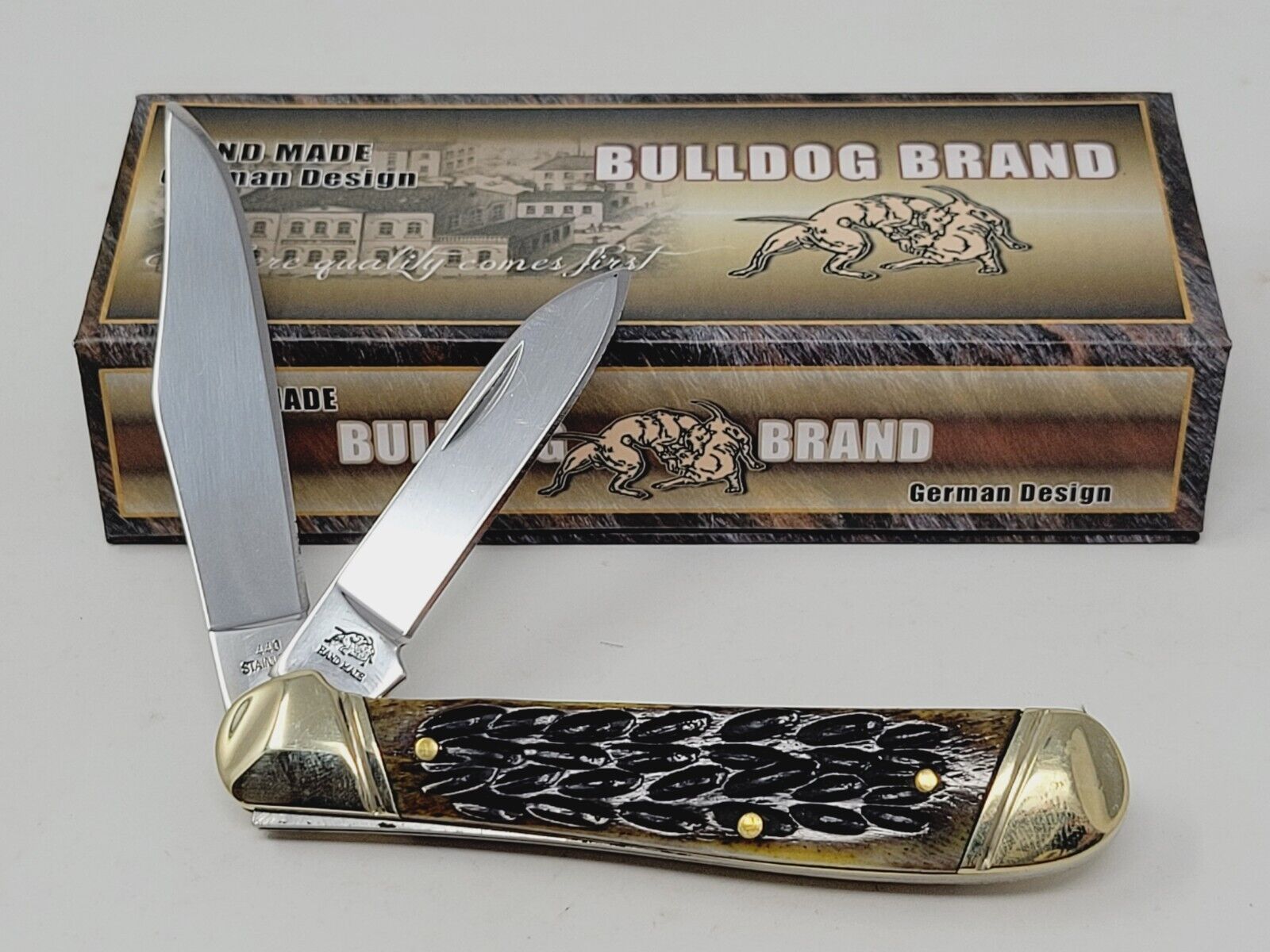 Bulldog Brand Handmade German 2 Blade Pocket Folding Knife BDG-027AGB