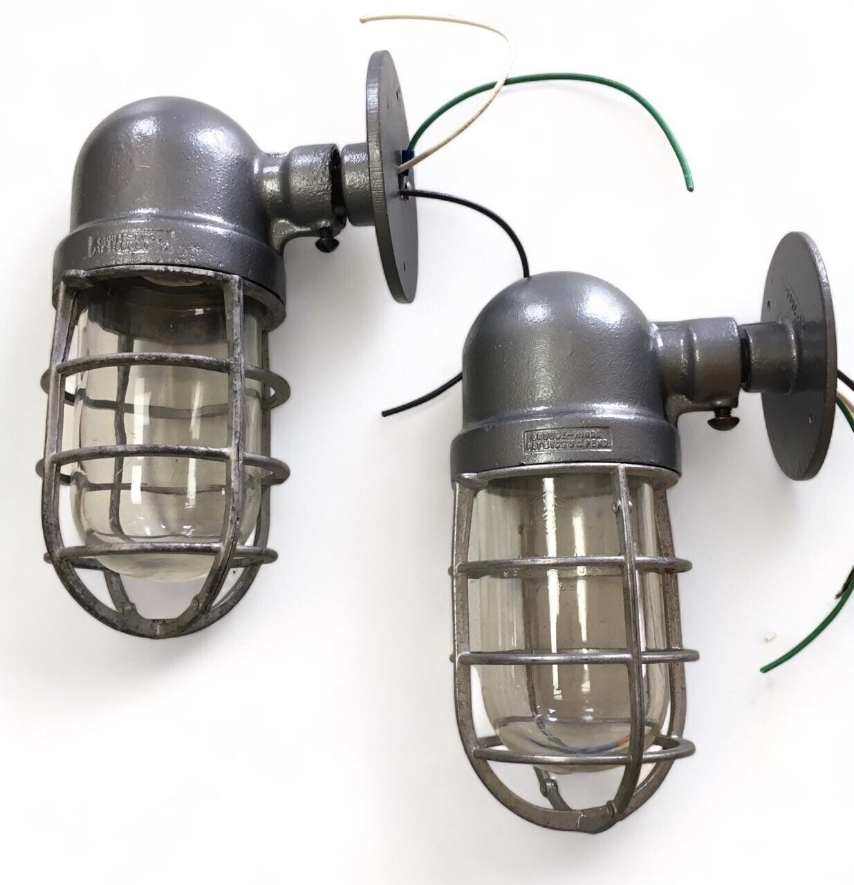 Pair Crouse-Hinds 100 watt Explosion Wall Sconce Porch Vintage Industrial Lights