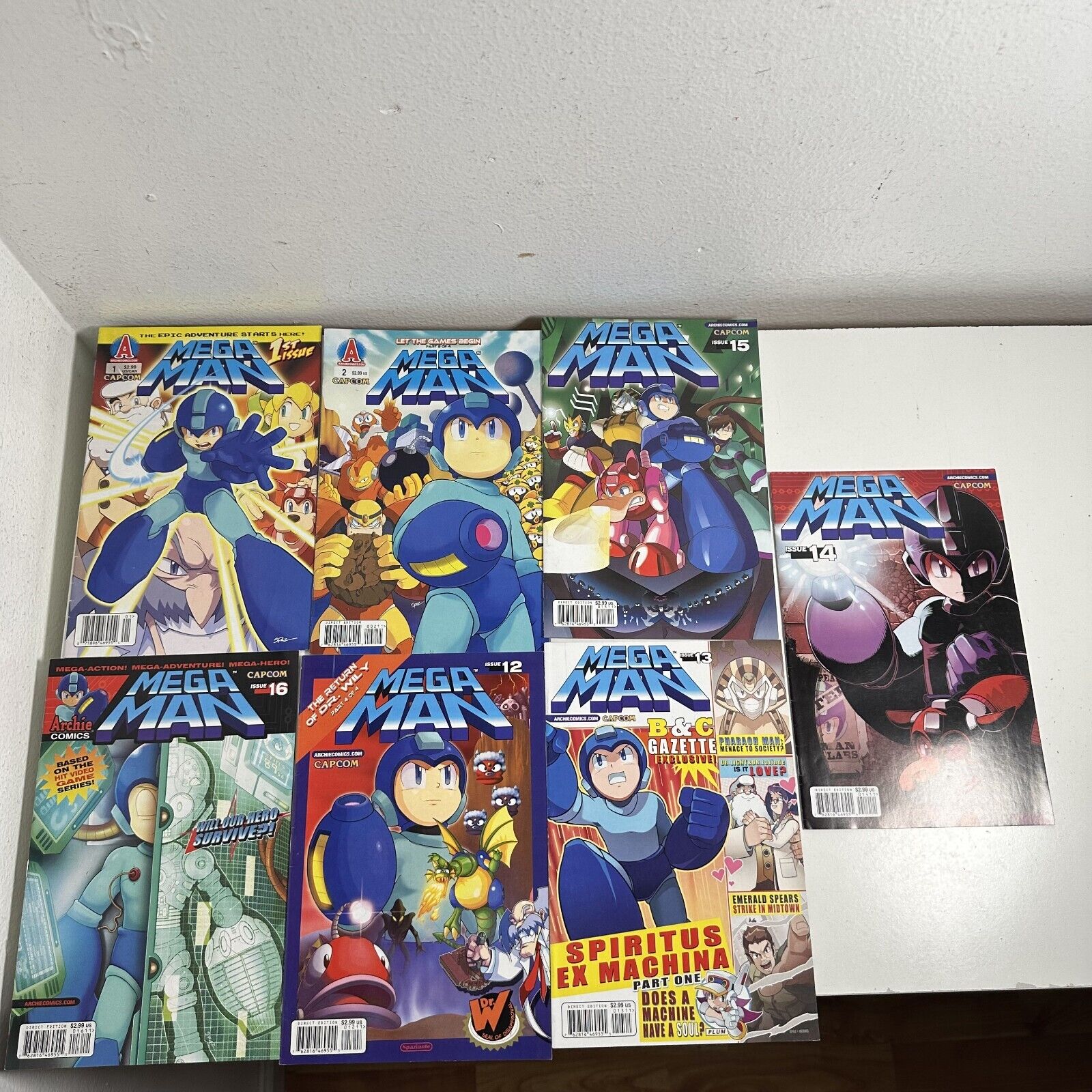 Mega Man Archie Comics Capcom Issue #1-2, #12-16 Comic Books - Lot of 7