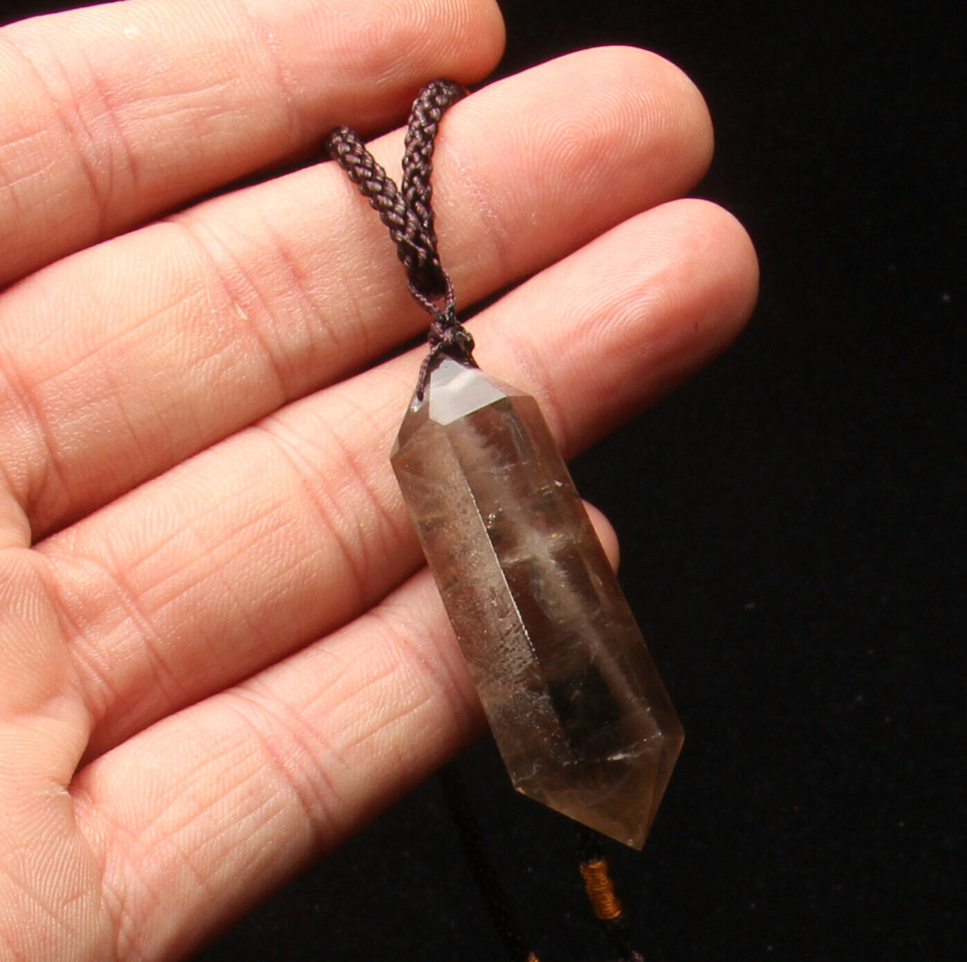45mm Natural Mix material Double pointed pendant Crystal Quartz Healing Decorate