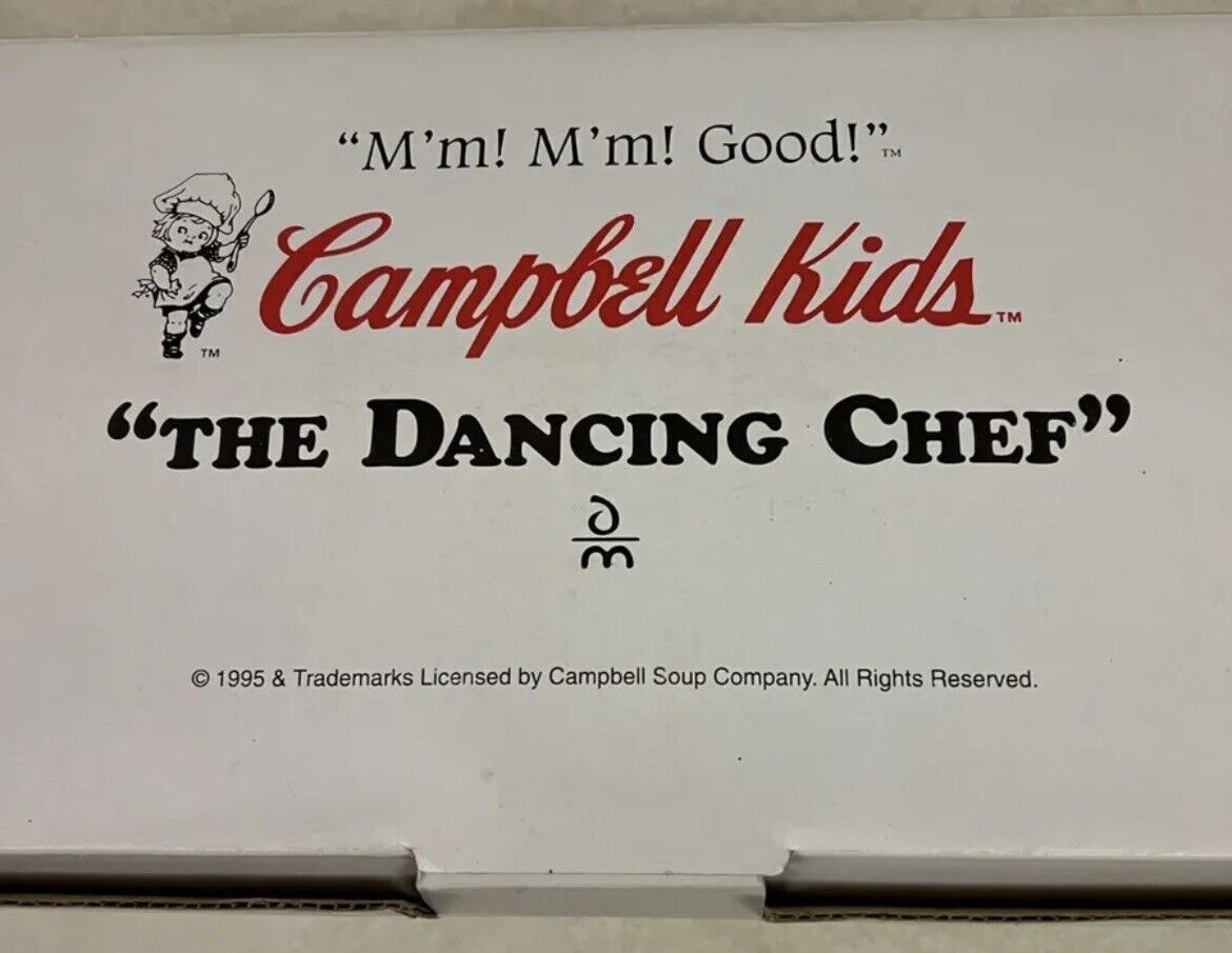 1995 Danbury Mint Campbell Soup Kid Porcelain Doll:  The Dancing Chef