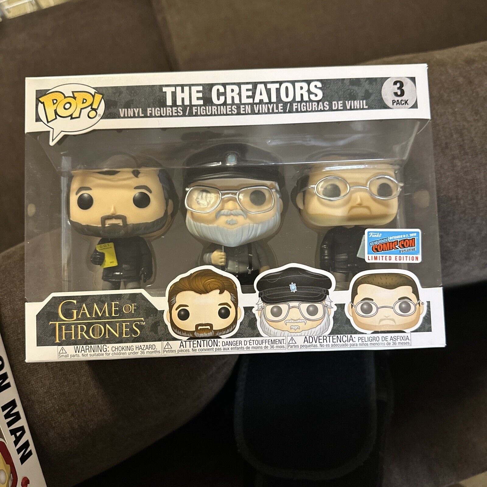 Funko POP Game of Thrones The Creators 3 Pack 2018 NYCC OFFICIAL STICKER