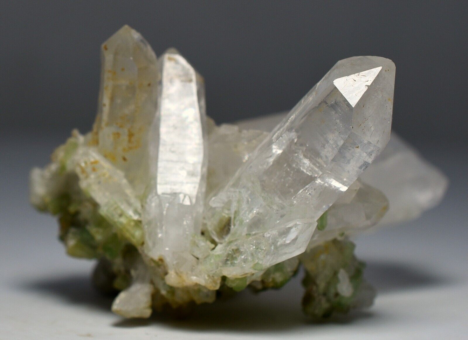 203 CT Very Unique Clear Quartz Combine Tourmaline Crystals Specimen Afghanistan