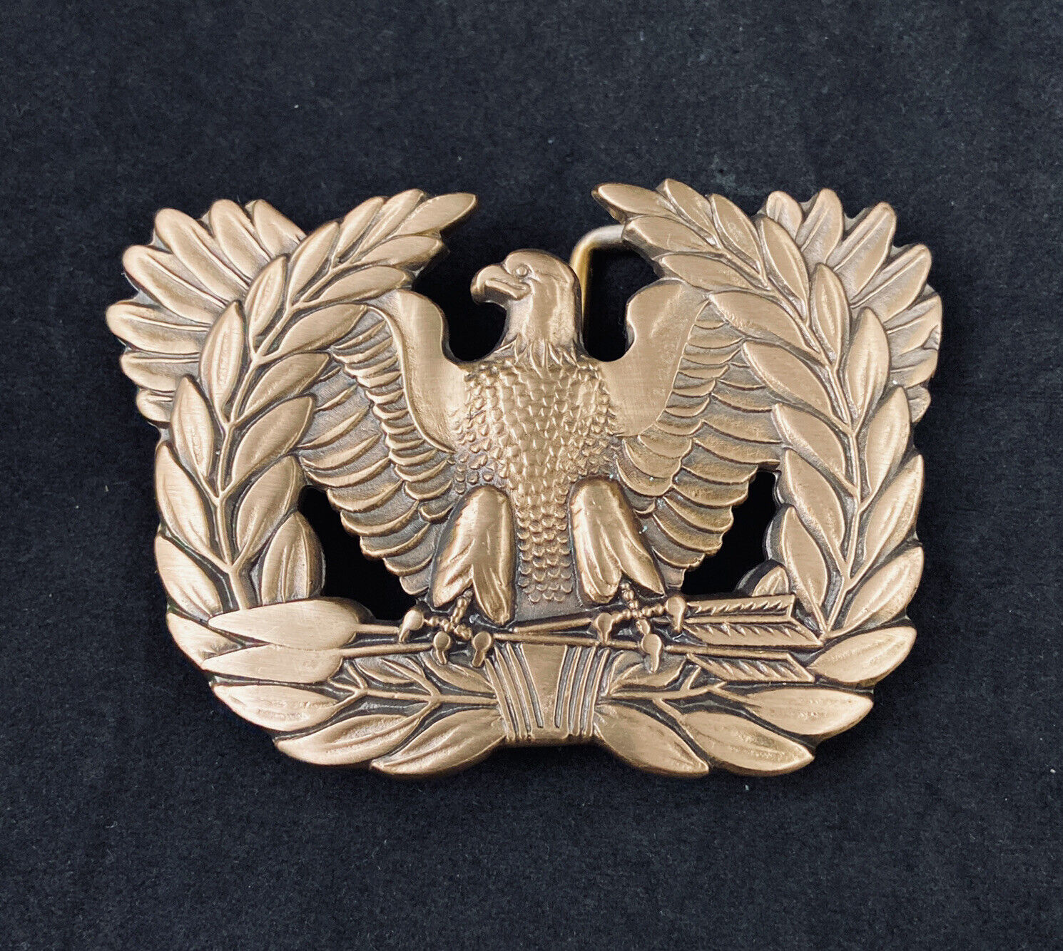 🌟U.S. Military Army Warrant Officer Eagle Rising Solid Brass Belt Buckle