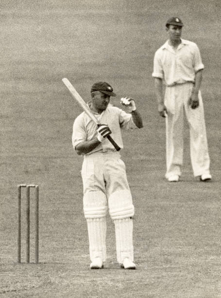 Australian batsman Stan McCabe acknowledges applause for double ce- 1930s Photo
