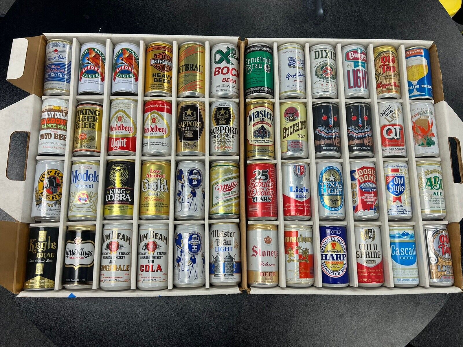 Beer Can Collectors of America 48 Vintage Cans Rare with Tote. 