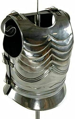 Medieval One Size LARP Breastplate Silver Chest Armor Halloween Costume Replica