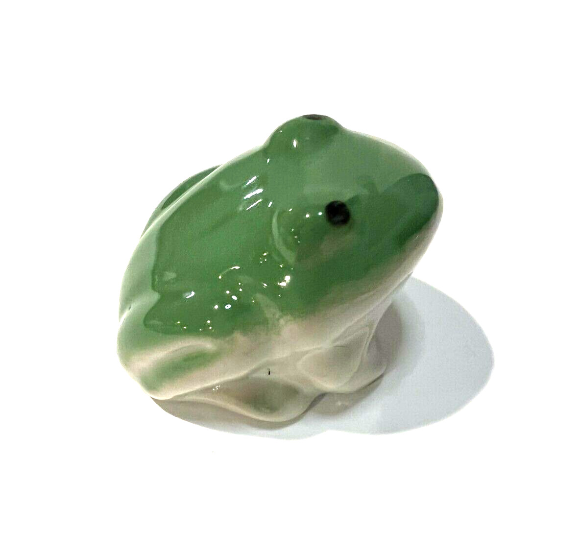 Creative Co-Op Floating Green FROG Figurine Glossy Finish Stoneware 2 1/2\