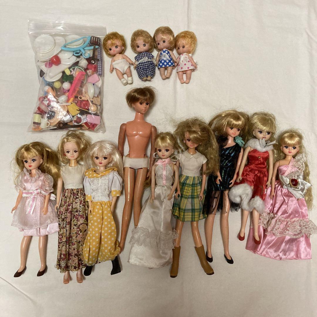 Rika-chan Doll Figure Clothes Accessories Set Lot of 13 Bulk Barbie Vintage [E00