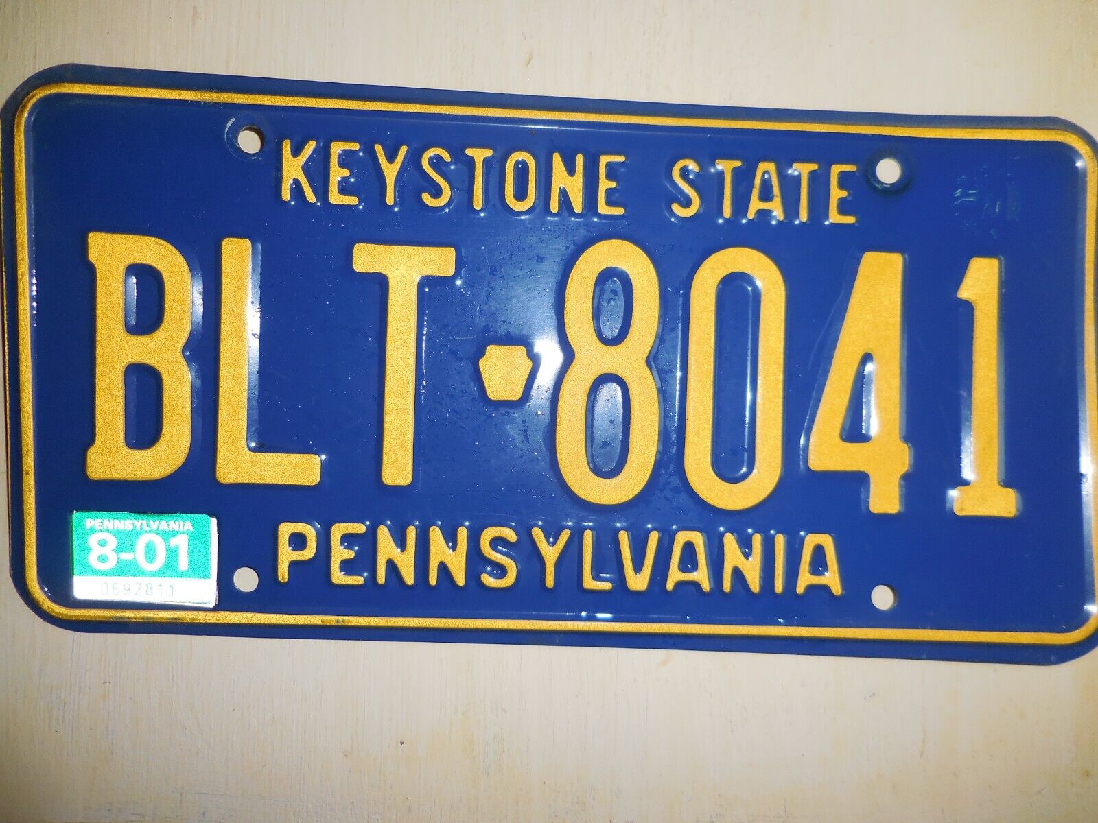 2001 Pennsylvania License Plate #BLT-8041  Keystone State Bacon~Lettuce~Tomato