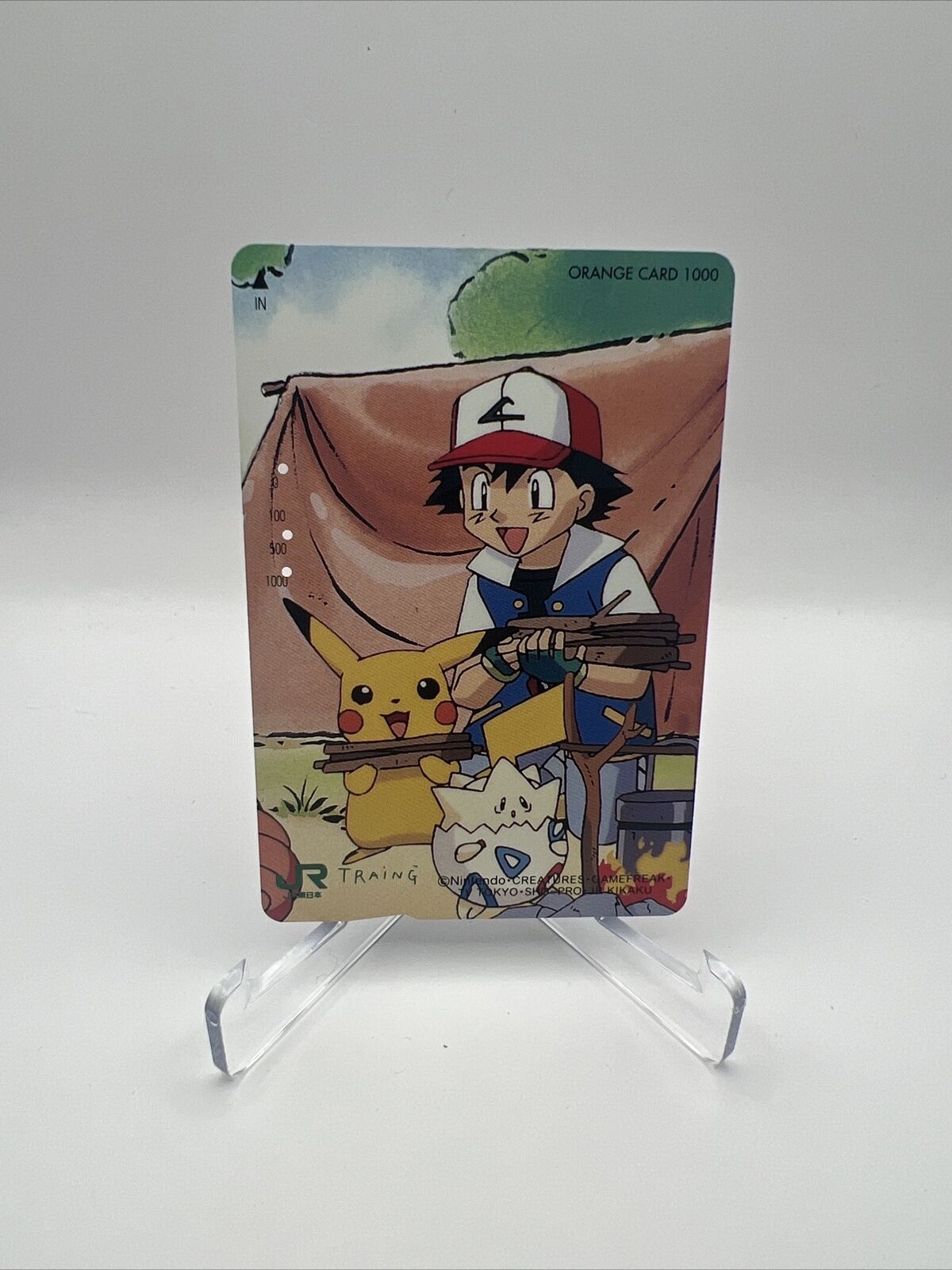 Pokemon Orange Card 2 JR East Pikachu Tajiri Satoshi Ash And Pikachu