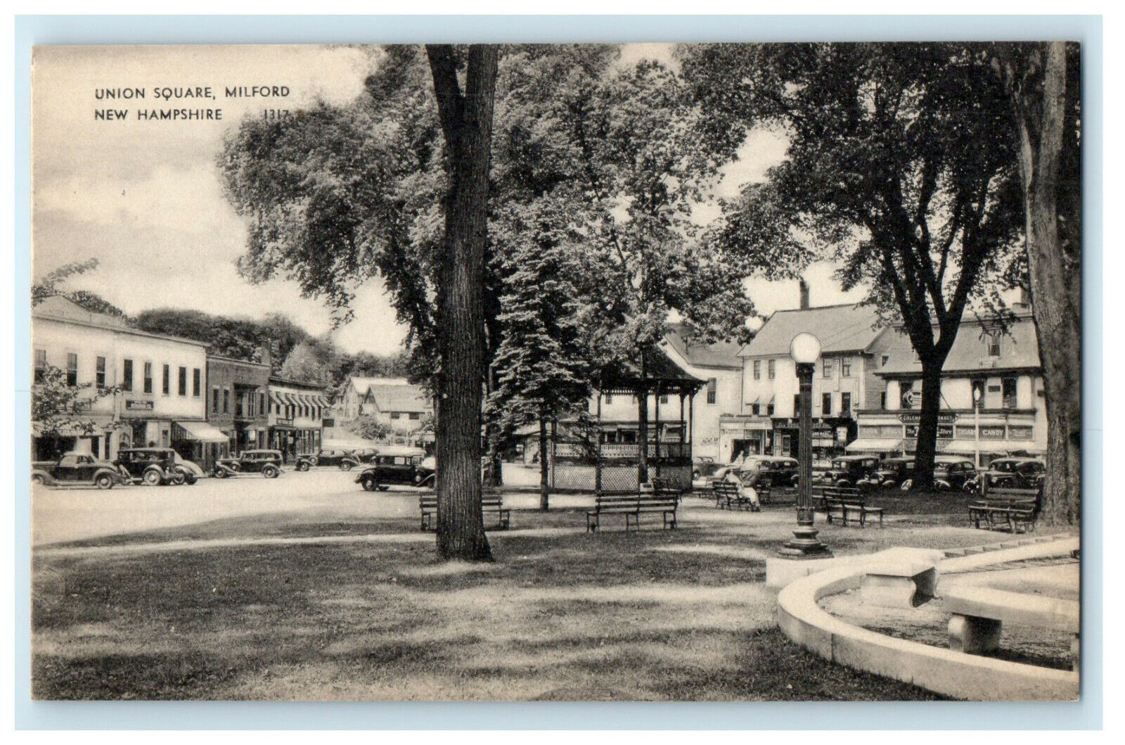 c1910s Union Square, Milford New Hampshire NH Unposted Postcard