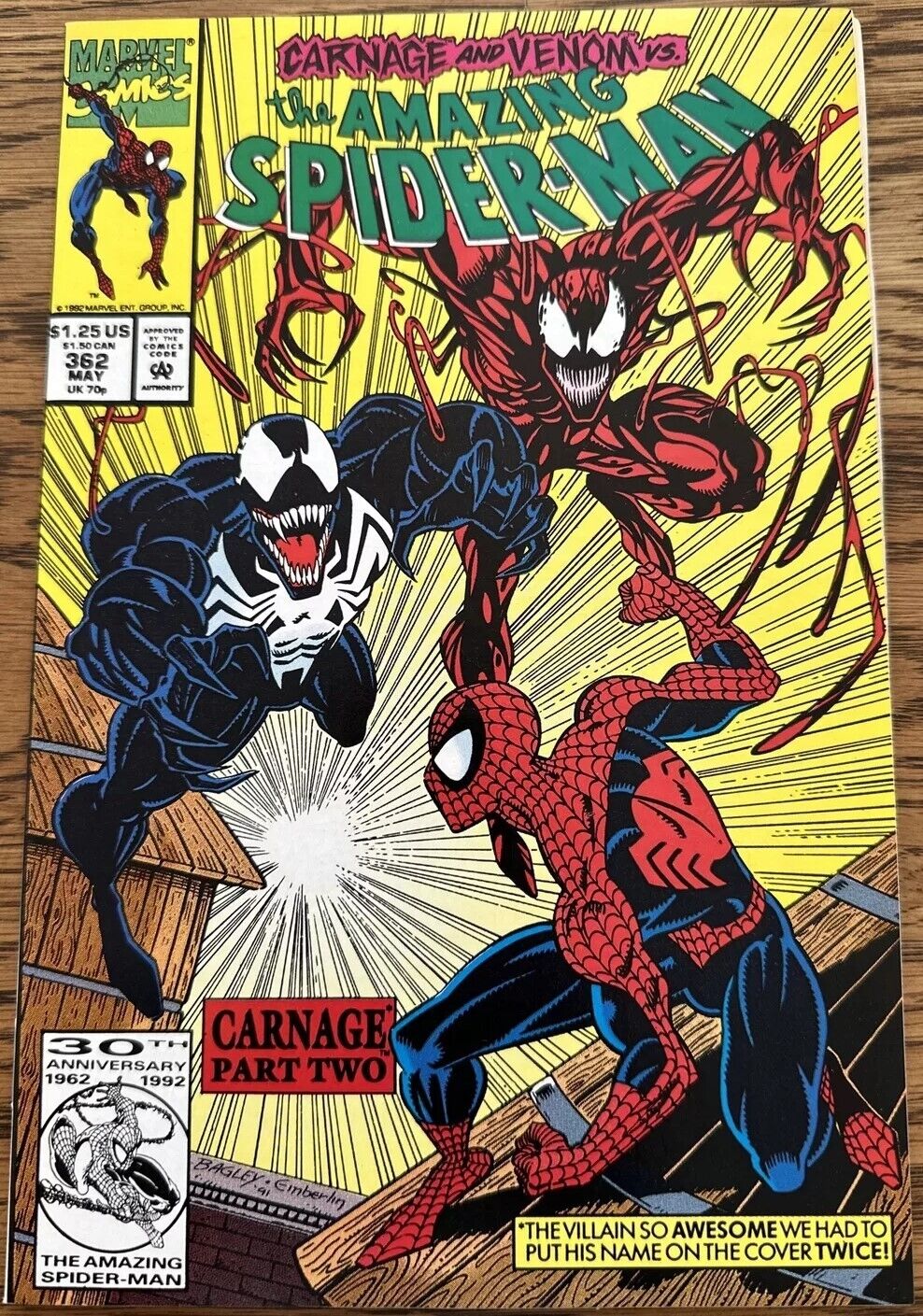 Amazing Spider-Man 362 1992 Part 2 Venom Carnage Marvel Comics