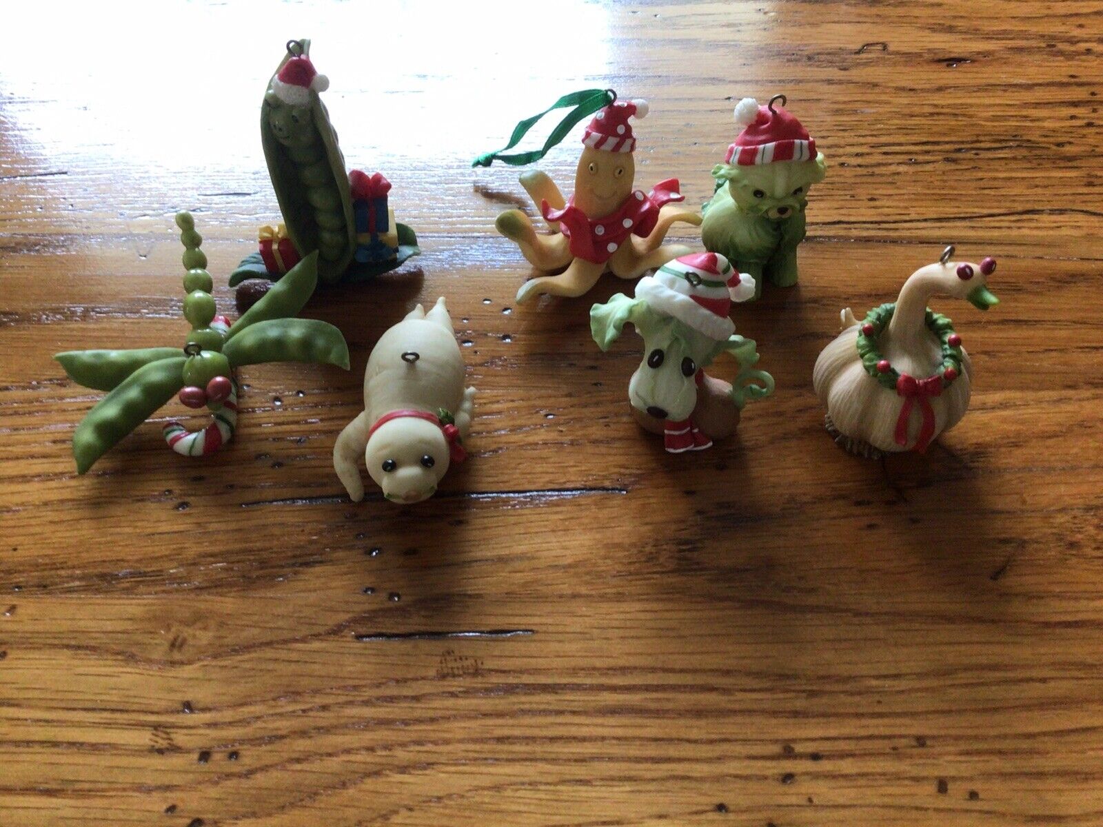 ENESCO HOME GROWN COLLECTION  CHRISTMAS ORNAMENTS LIMITED EDITION LOT OF 7 EUC