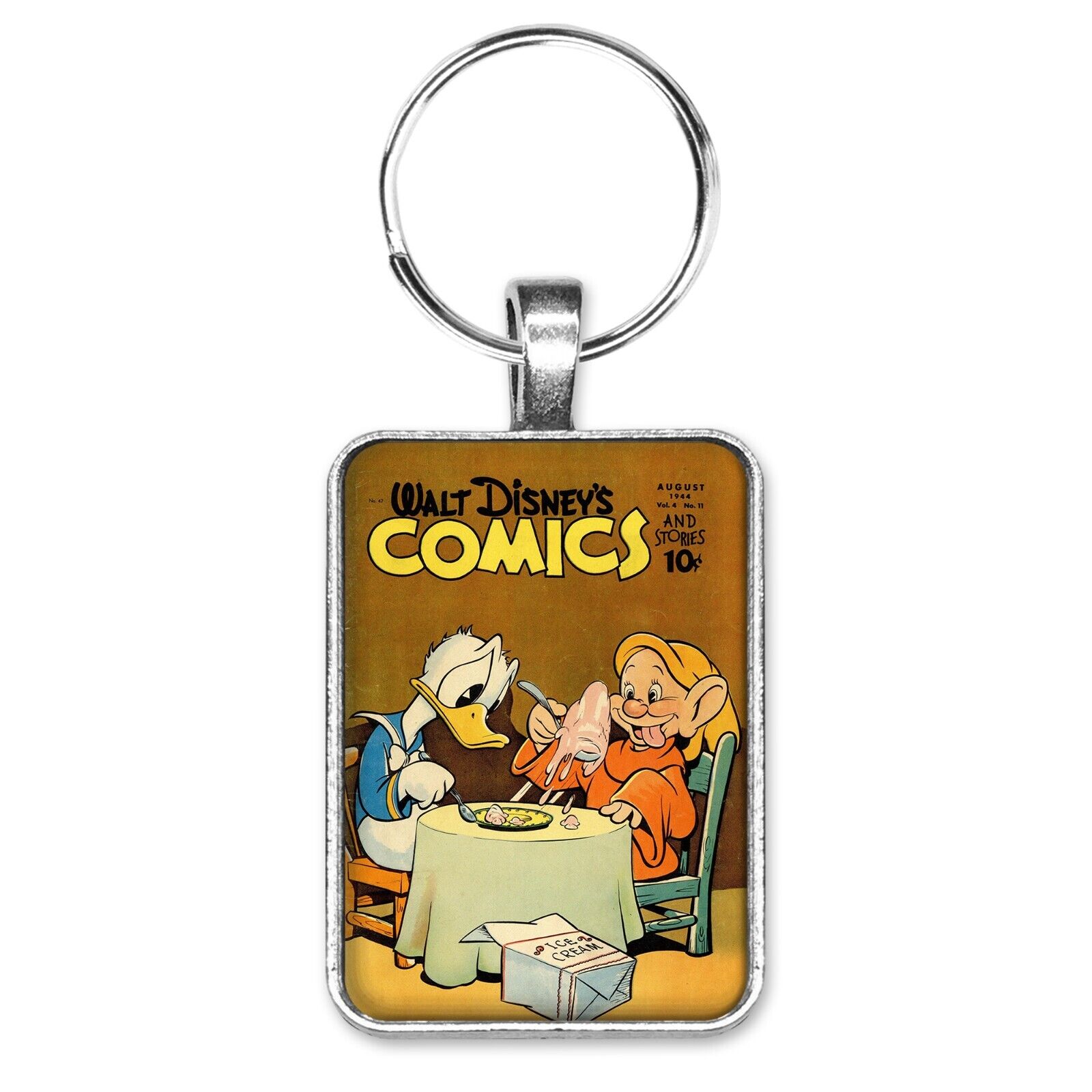 Walt Disney's Comics & Stories #47 Donald Duck & Dopey Cover Key Ring / Necklace