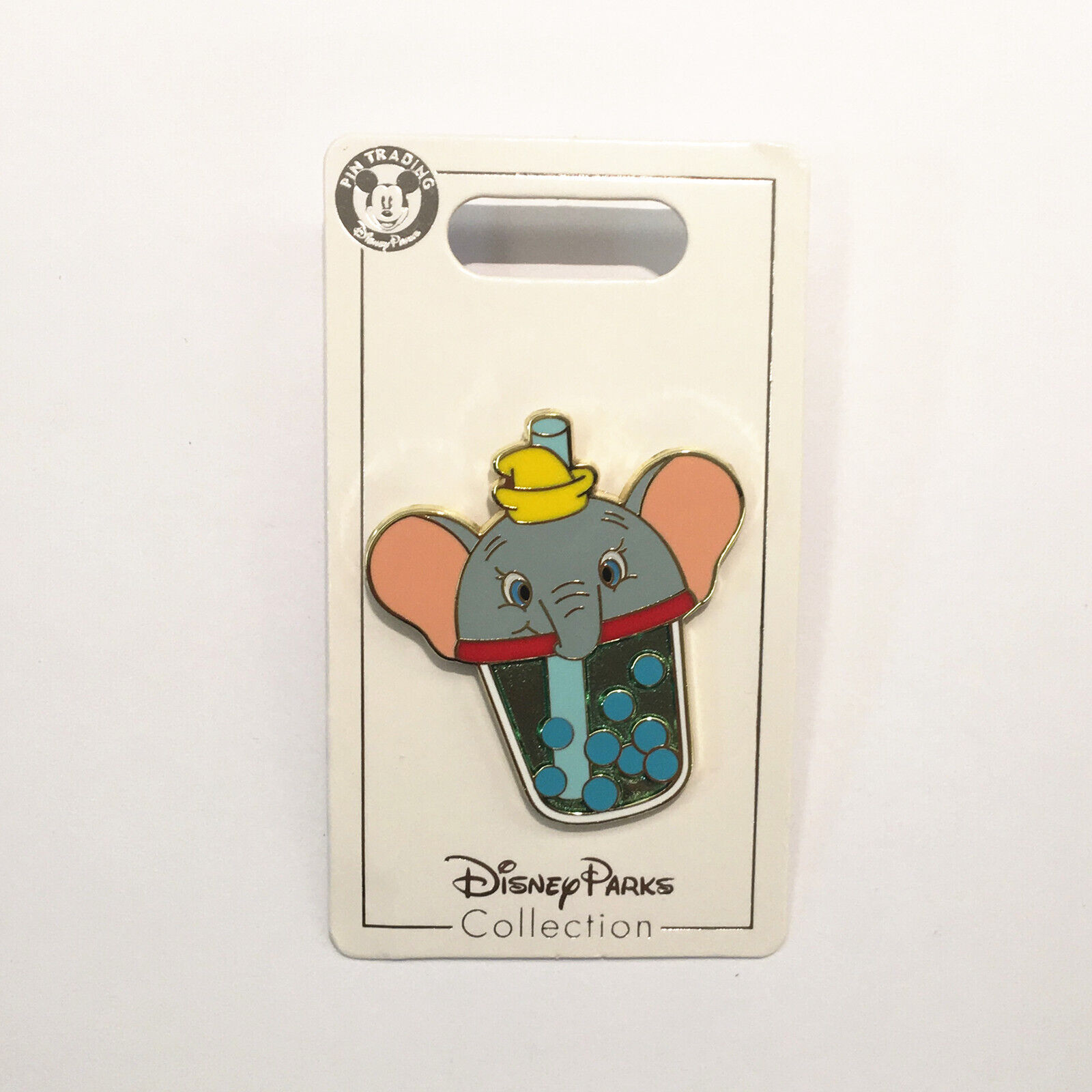 Shanghai Disney Pin SHDL 2021 Milk Tea Series Dumbo Elephant Cute New on Card