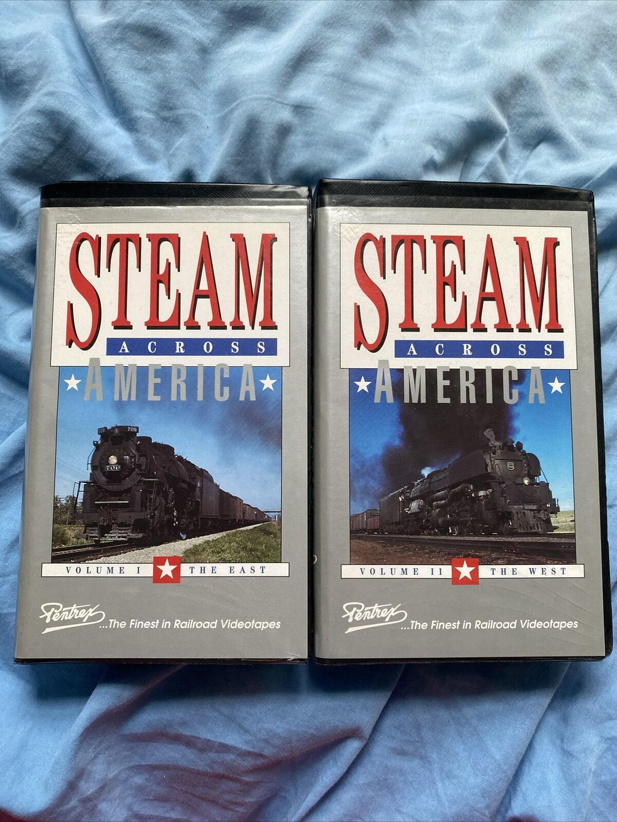 Vintage STEAM ACROSS AMERICA Trains Pentrex 2 Part Set VHS 1993 N&W NKP UP SP GW