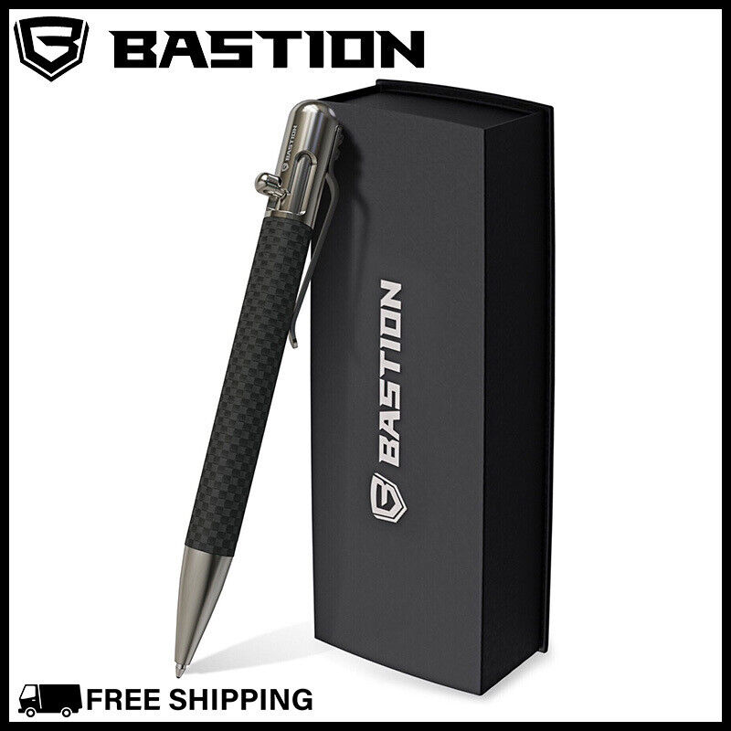 BASTION BOLT ACTION PEN Carbon Fiber Stainless Metal Luxury Executive Office NEW