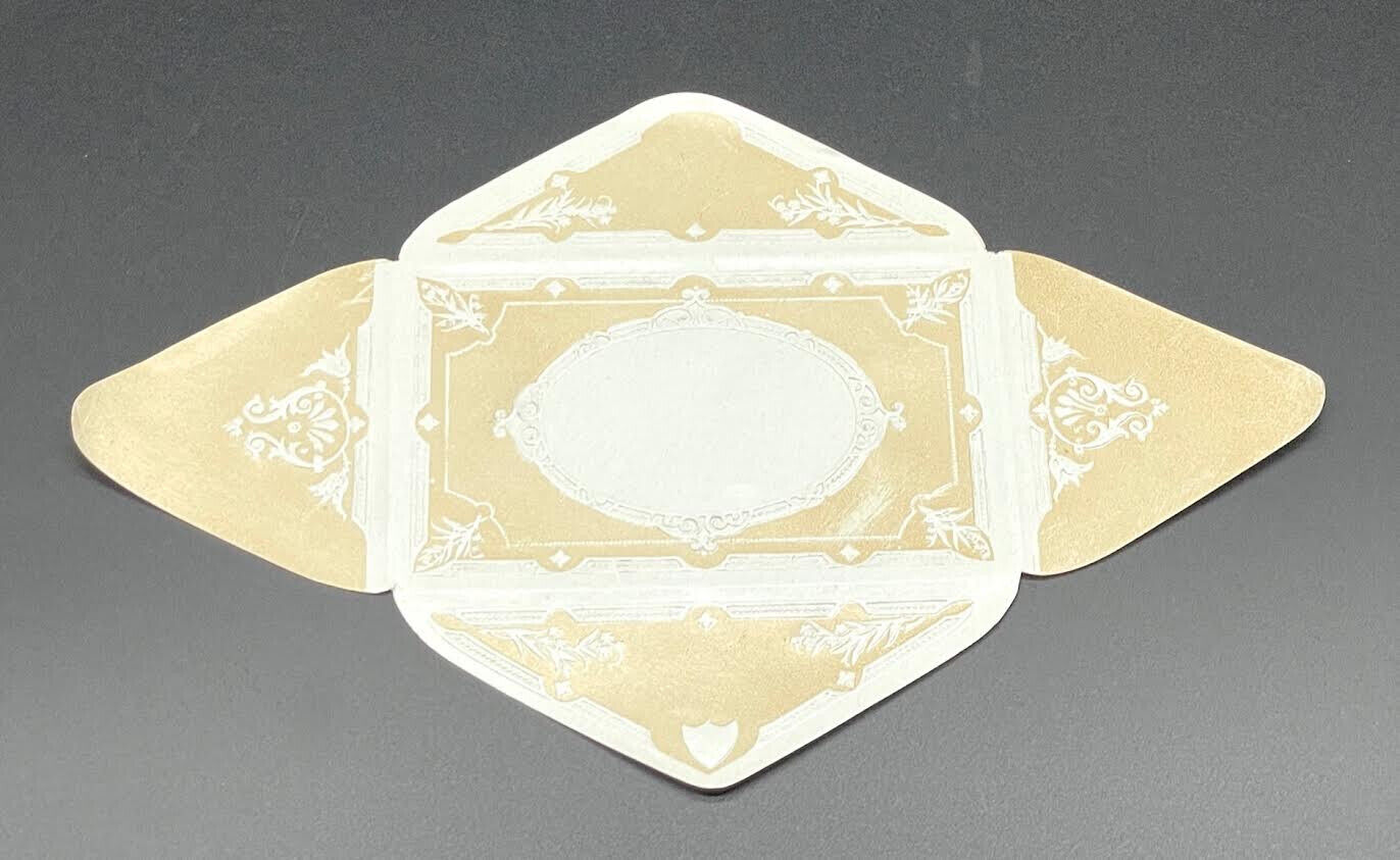 Antique Envelope Circa 1850s Embossed Unused Foldover