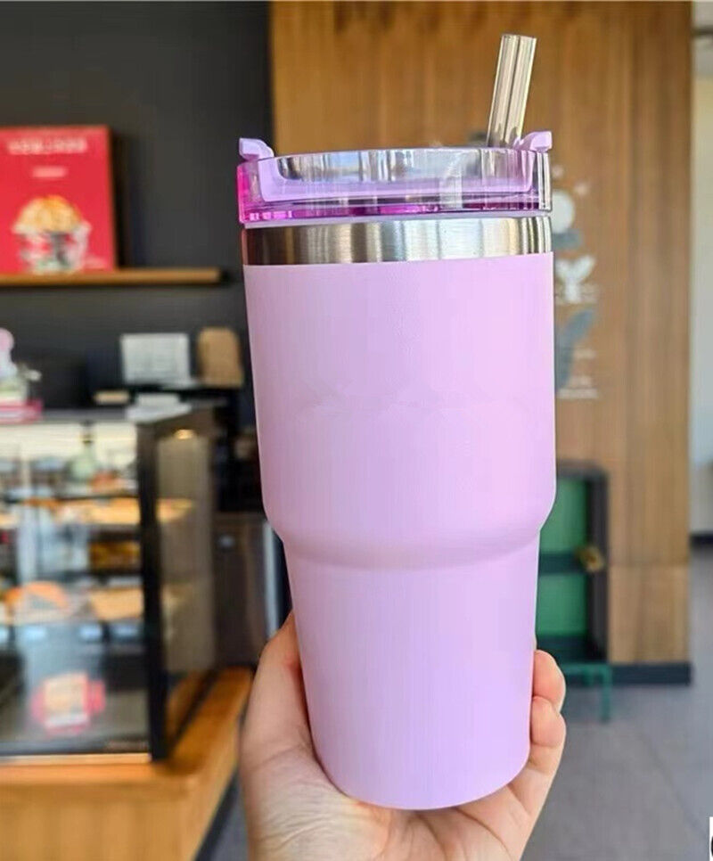 20 OZ Stainless Steel Vacuum Car Hold Straw Cup Tumbler Mug for Starbucks