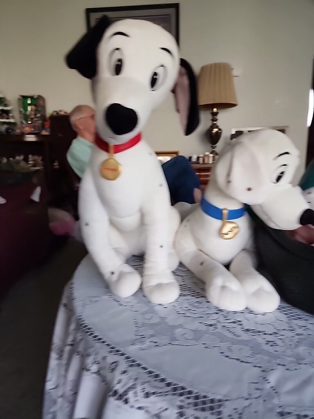 17 In Disney Store Perdita & Pongo Dog 101 Dalmatians Stuffed Plush Set.   RARE 