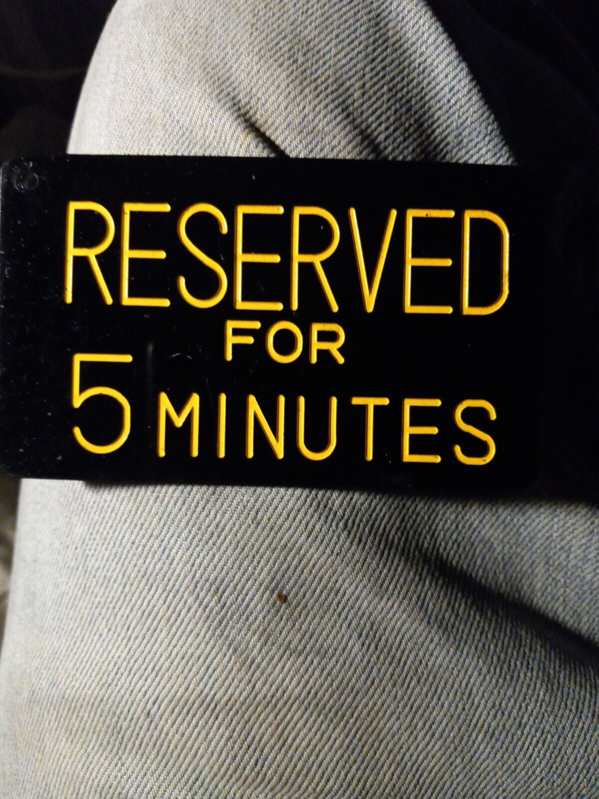 Reserved For 5 Minutes
