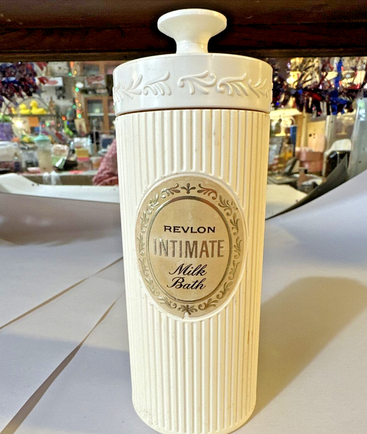 Vintage Revlon INTIMATE Fragrance Milk Bath POWDER 8 OZ. 1960's Rare FULL