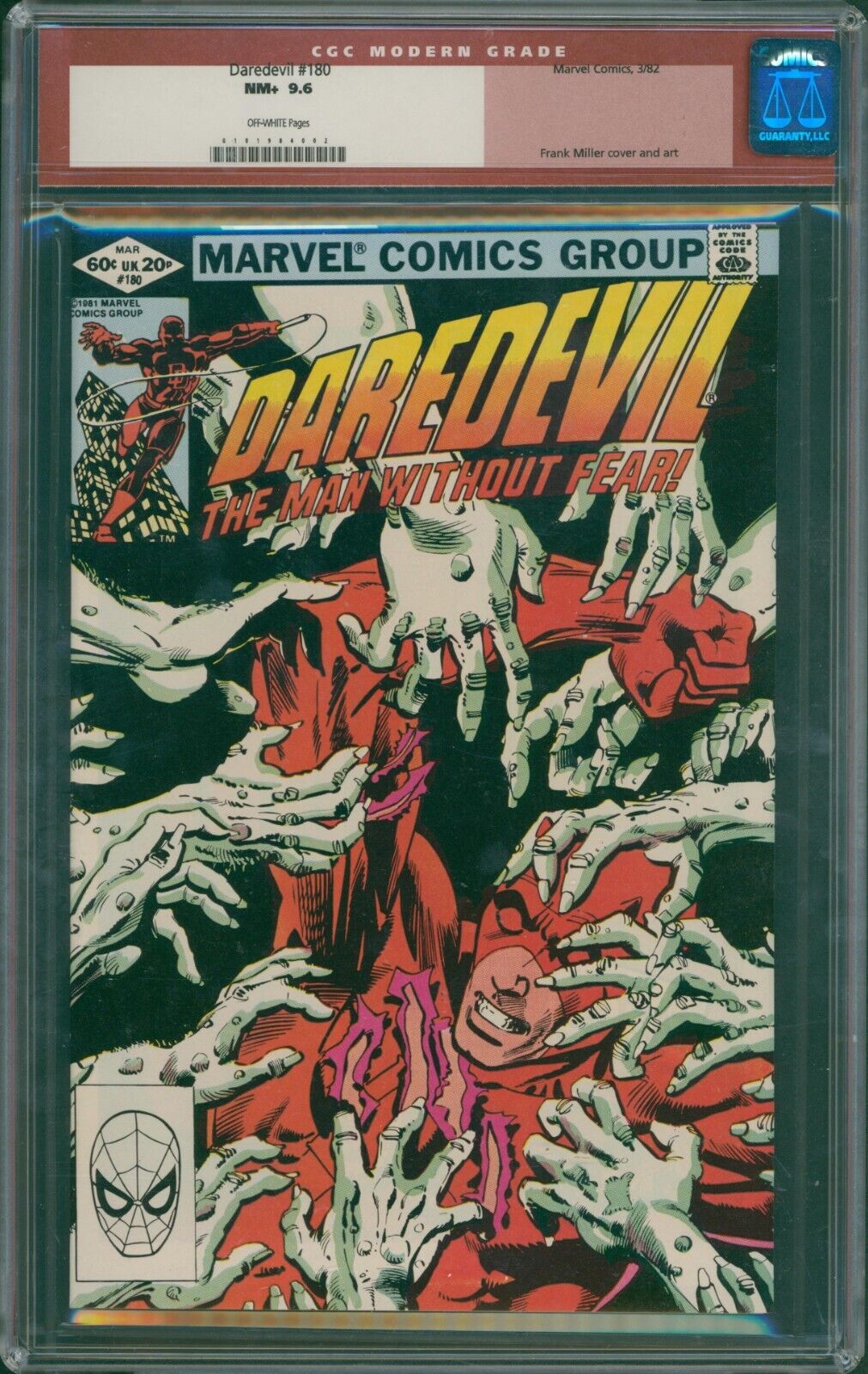 Daredevil #180 1982 CGC 9.6 OW Pages