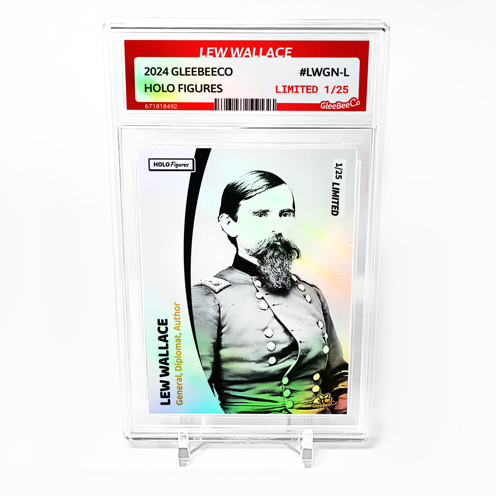 LEW WALLACE 2024 GleeBeeCo Card General, Diplomat, Author Holo #LWGN-L /25