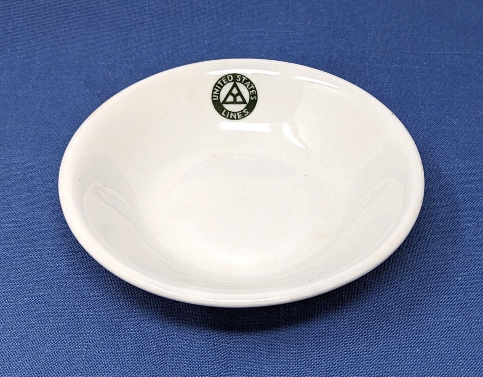 1920s United States Lines Side Bowl w/ Logo - LEVIATHAN 3rd Class - Excellent