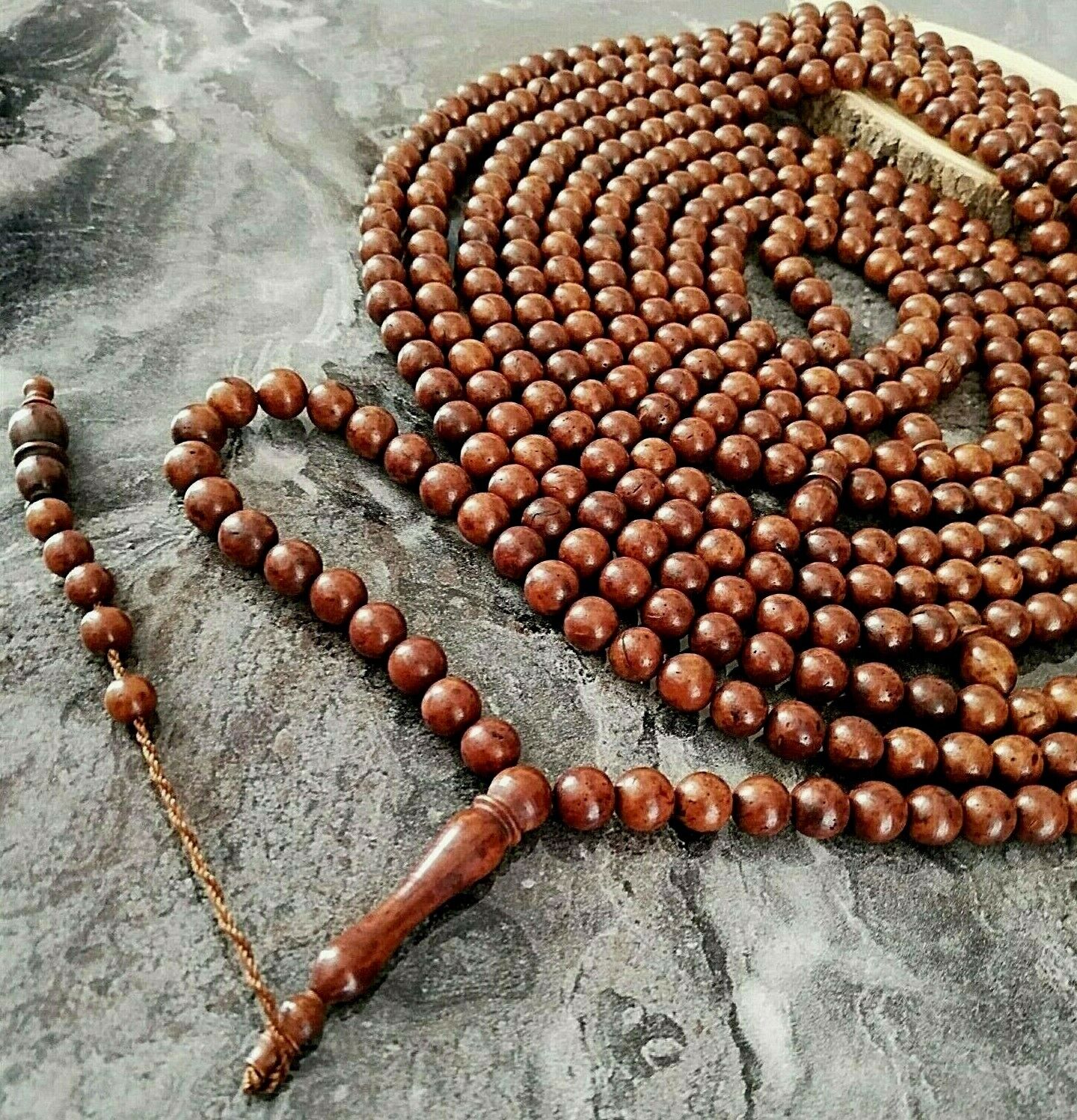 1000 beads REAL Kuka Tree Islamic Prayer Tasbih Misbaha Rosary Tasbeeh 6mm LONG