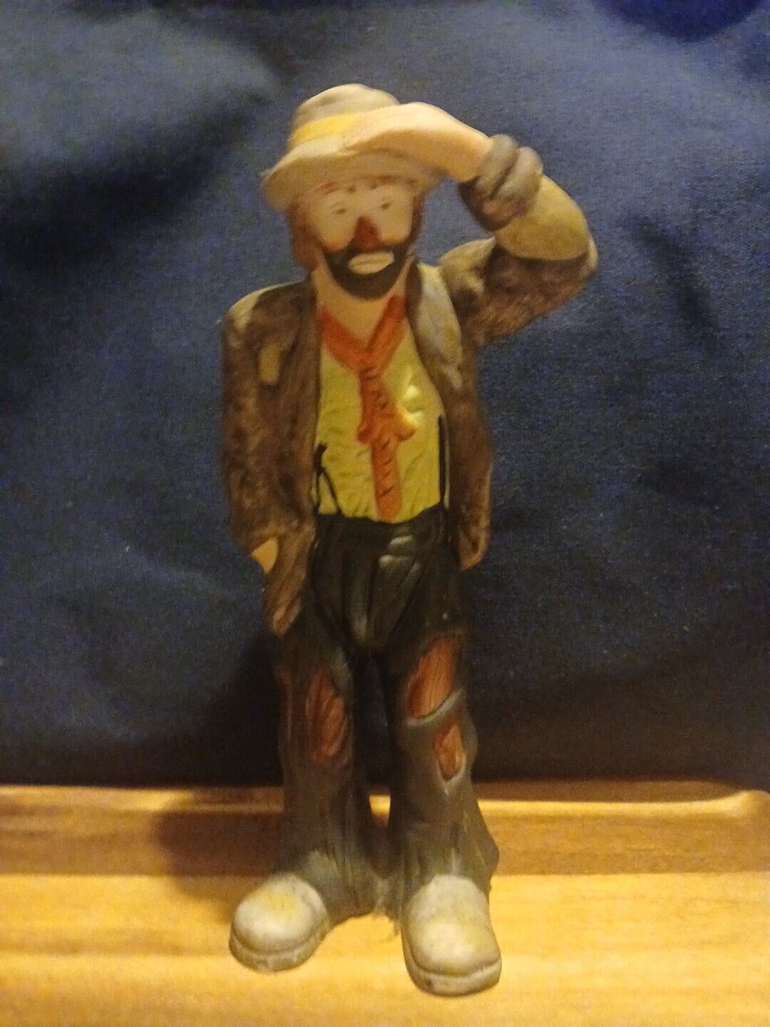Emmett Kelly Jr. Looking Out to See Hobo Clown Figurine by Flambro