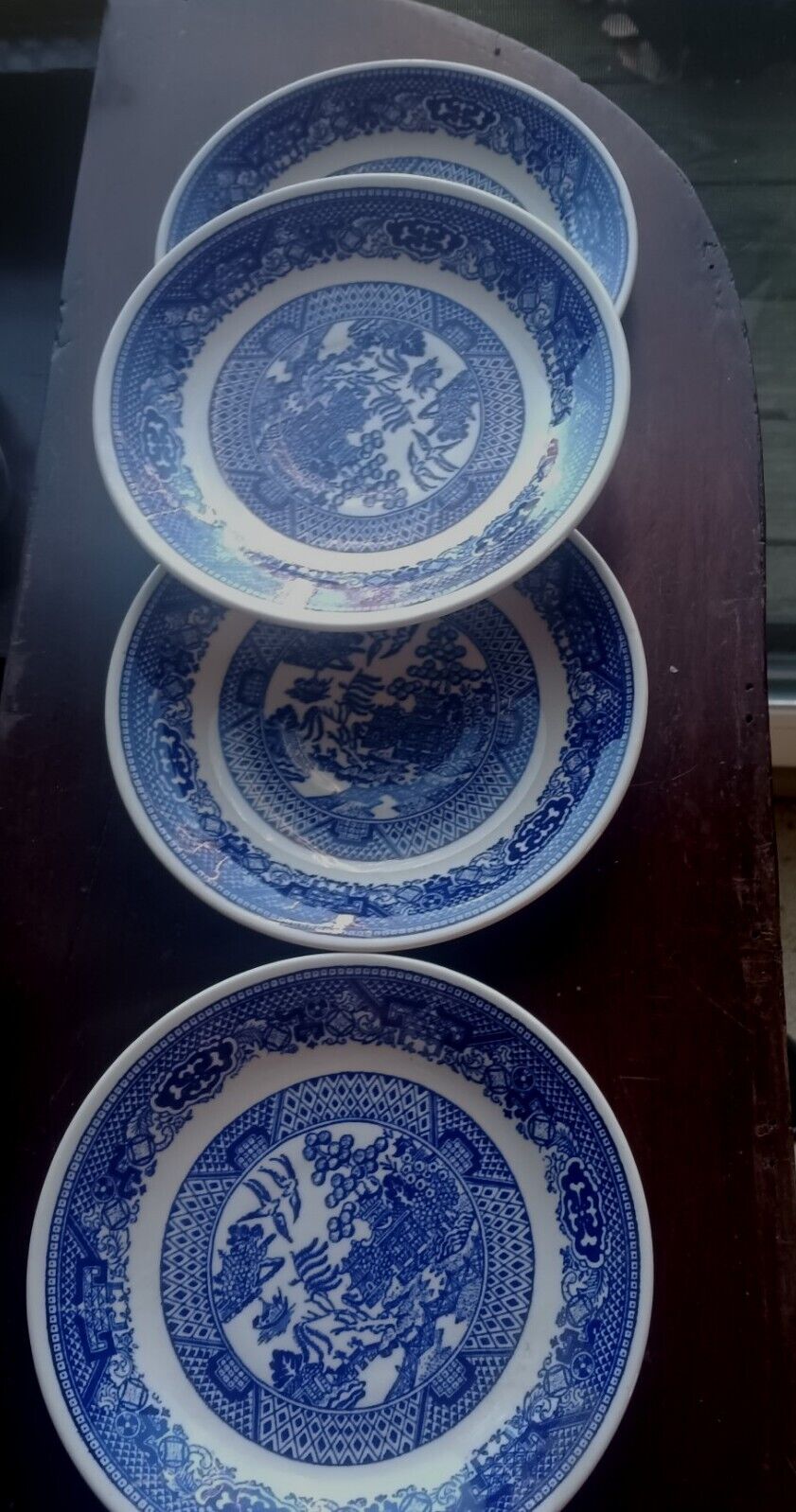 4 Willow Ware By Royal China  Bread/Dessert Plate/Saucer 6\