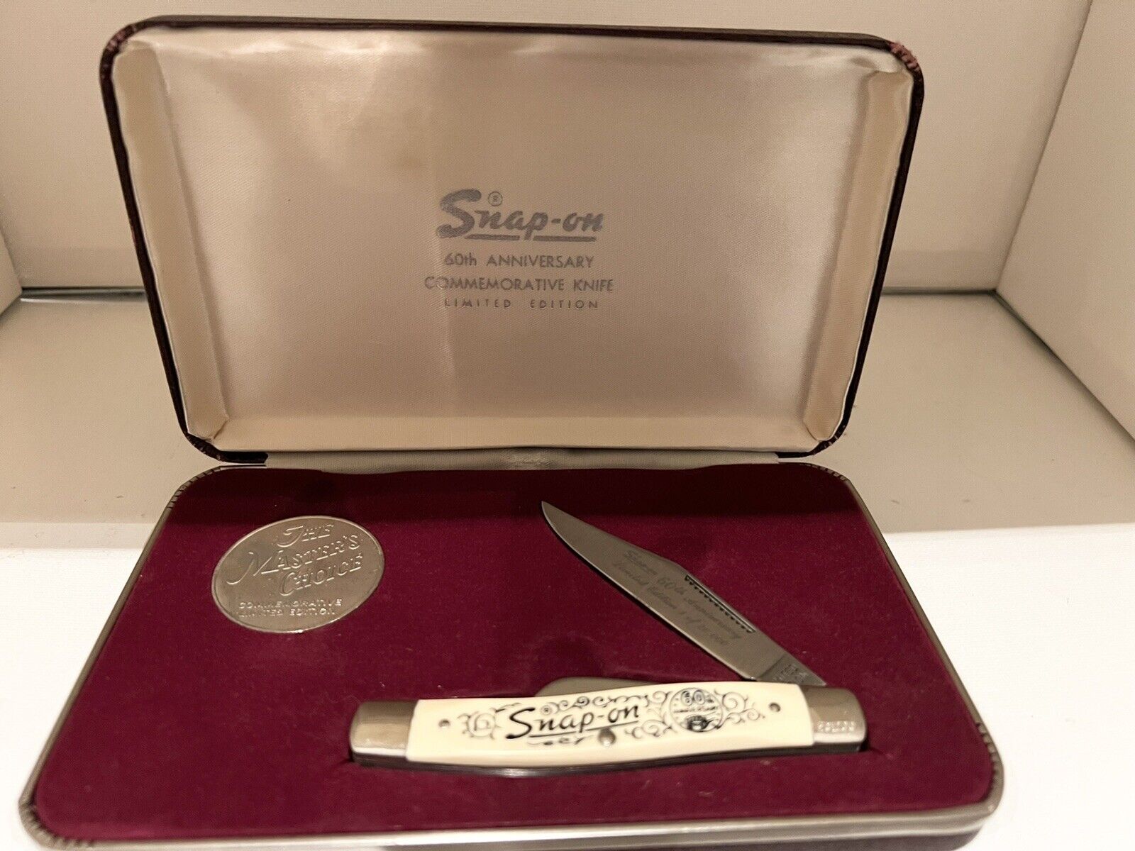 Vintage Snap On 60th Anniversary 3 Blade Pocket Knife 1980 Limited Edition