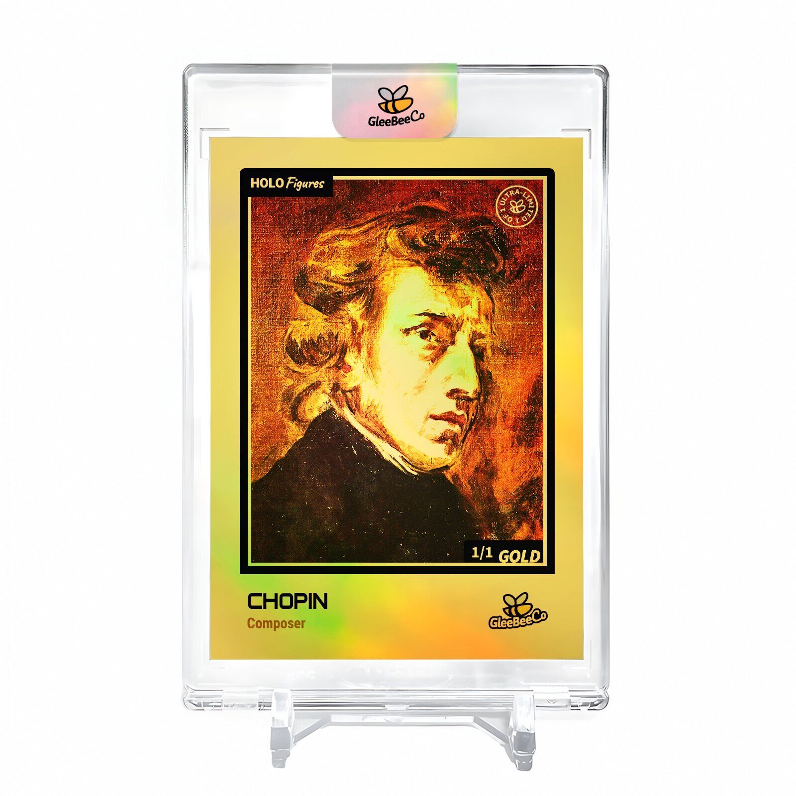 CHOPIN 1810 - 1849 Card 2023 GleeBeeCo #CA8A-G Encased Holo GOLD 1/1