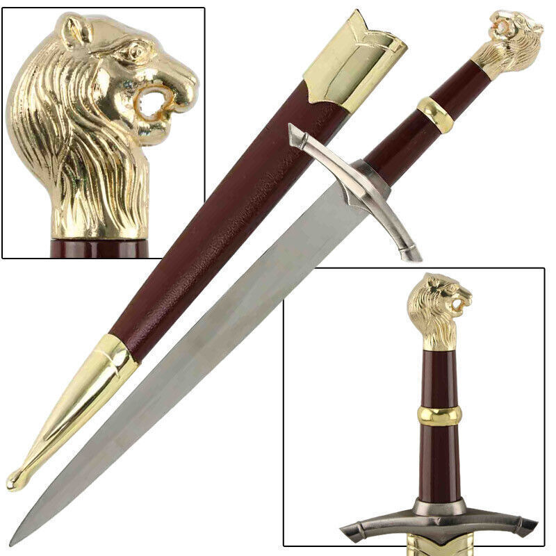 REPLICA GOLDEN LION DAGGER | CHRONICLES OF NARNIA PETERS KNIFE MOVIE COLLECTIBLE