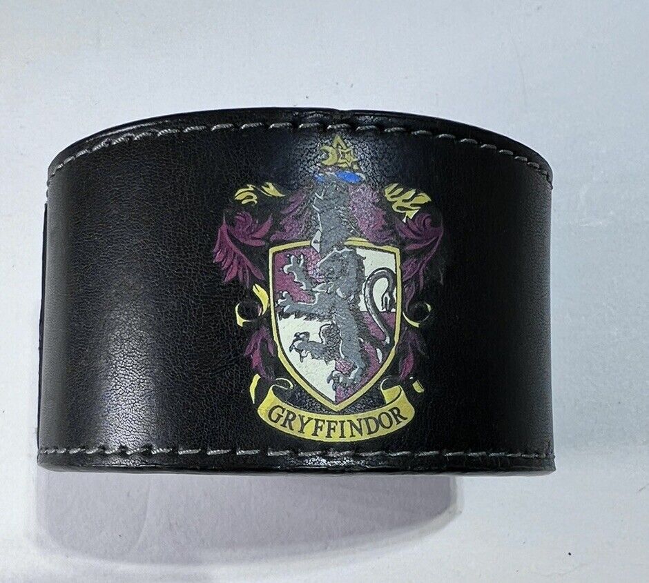 Harry Potter Gryffindor Faux Leather Bracelet Cuff w Snaps