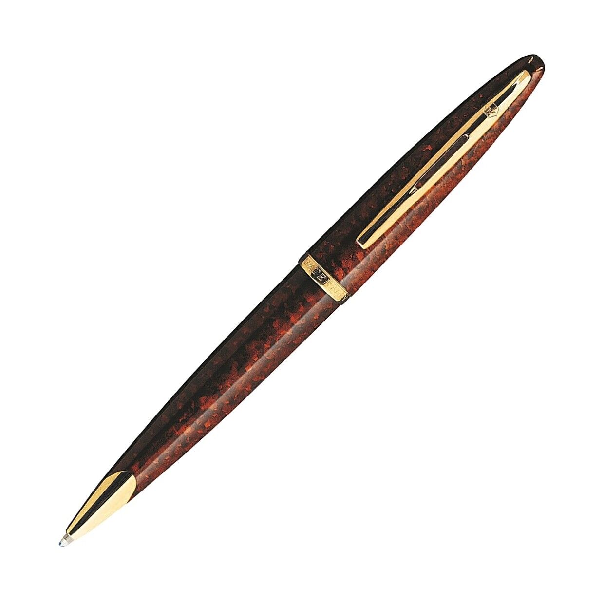 Waterman Carene Ballpoint Pen -  Marine Amber Gold Trim - S0700940 - New in Box