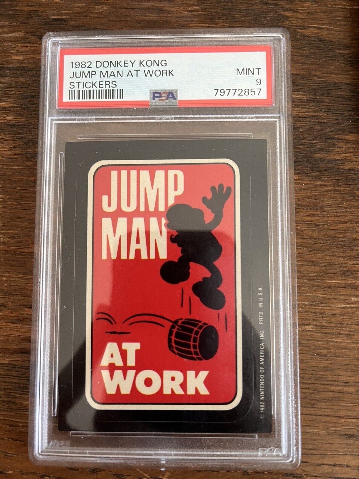 1982 Topps Nintendo Donkey Kong SUPER MARIO ROOKIE CARD JUMP MAN Jumpman PSA 9