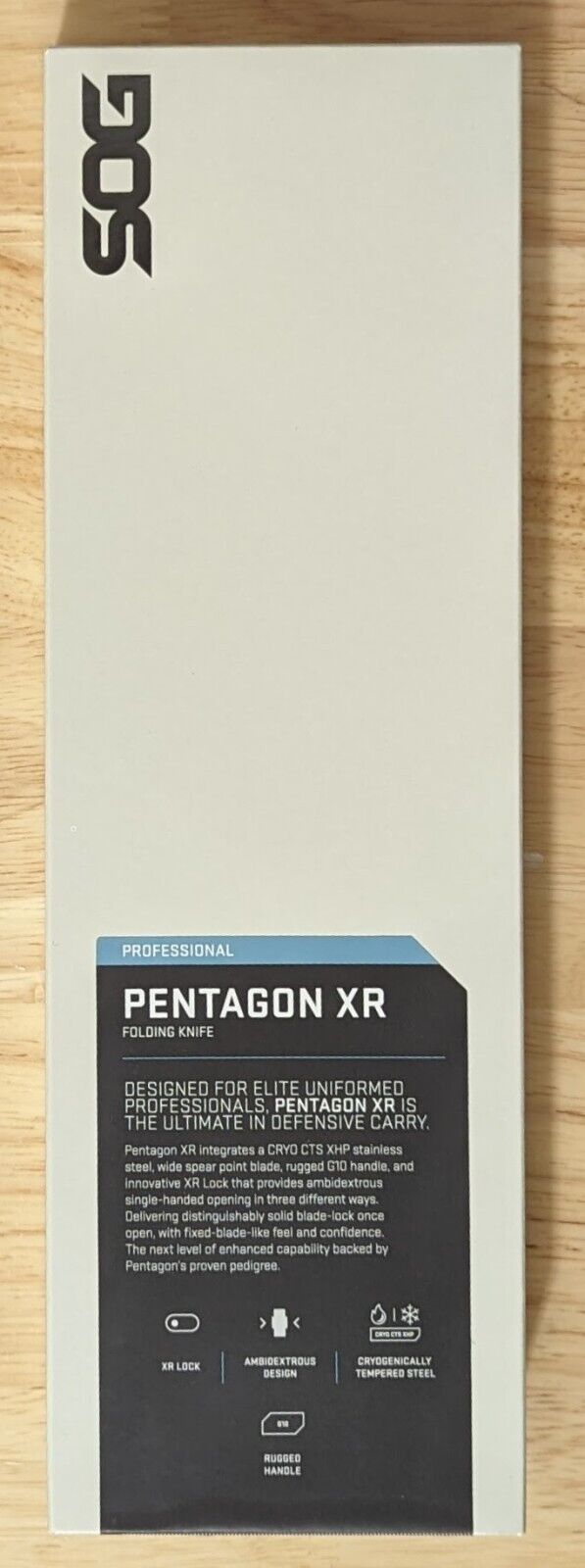 SOG Pentagon XR Lock Knife Flat Dark Earth G-10 CTS XHP 12-61-03-57 MK3 GENUINE