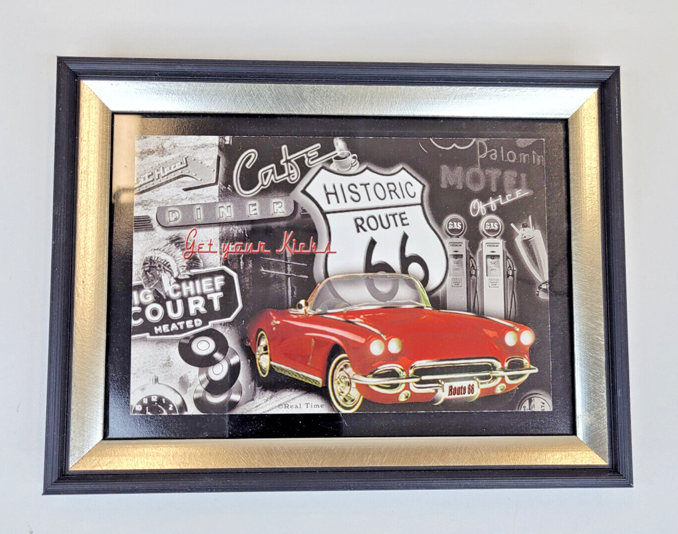 Route 66 Black&SilverFramed Picture 6\