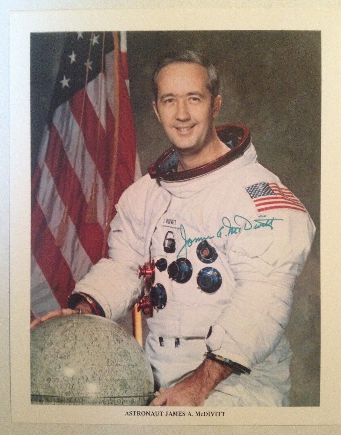 Astronaut Jim McDivitt Signed Official NASA Apollo 9 Mission Photograph