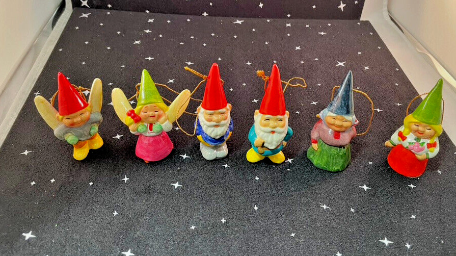 VTG. Gorham Gnome Family Of Christmas Ornaments 1979 Unieboek B.V. RARE SET