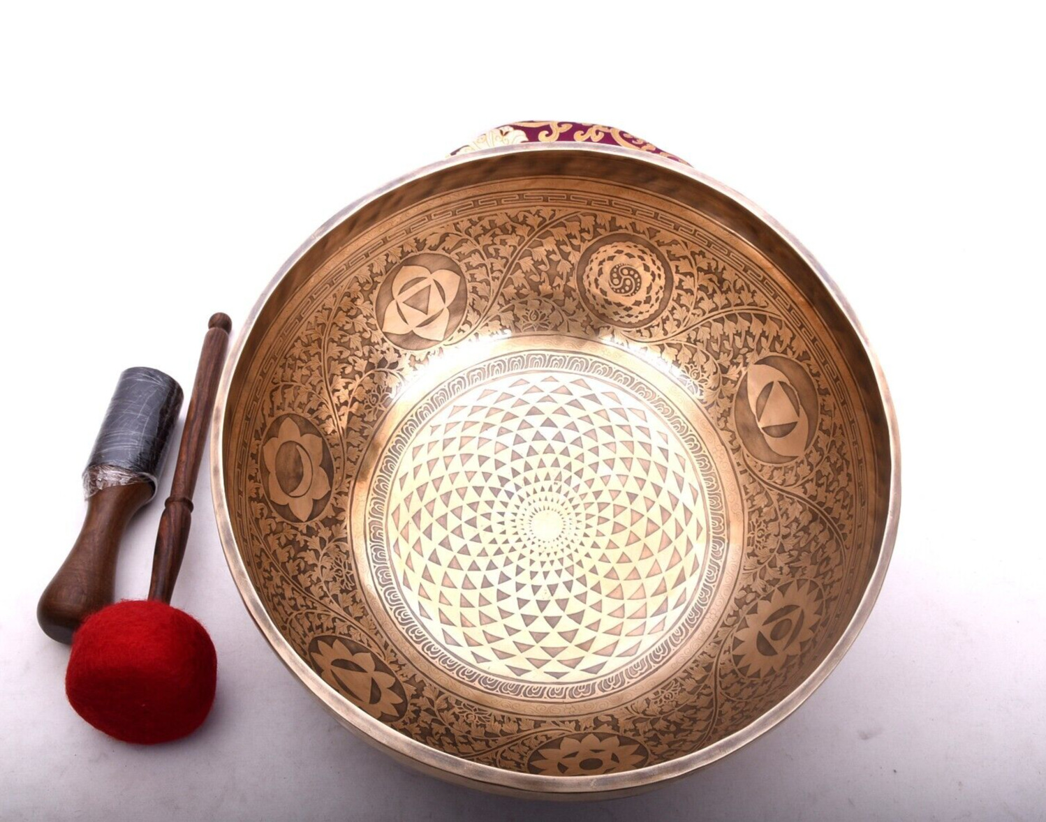 16 inches Flower of life Singing Bowls - Large Singing Bowls from Nepal
