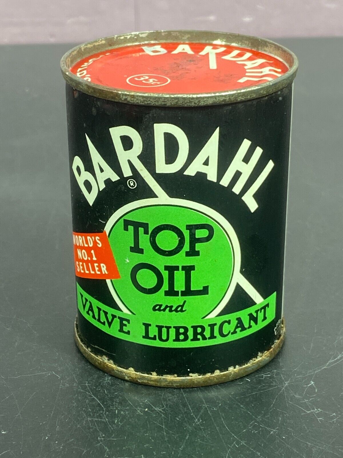 Bardahl Top Oil and Valve Lubricant Full Can Original Vintage .35 cents Read