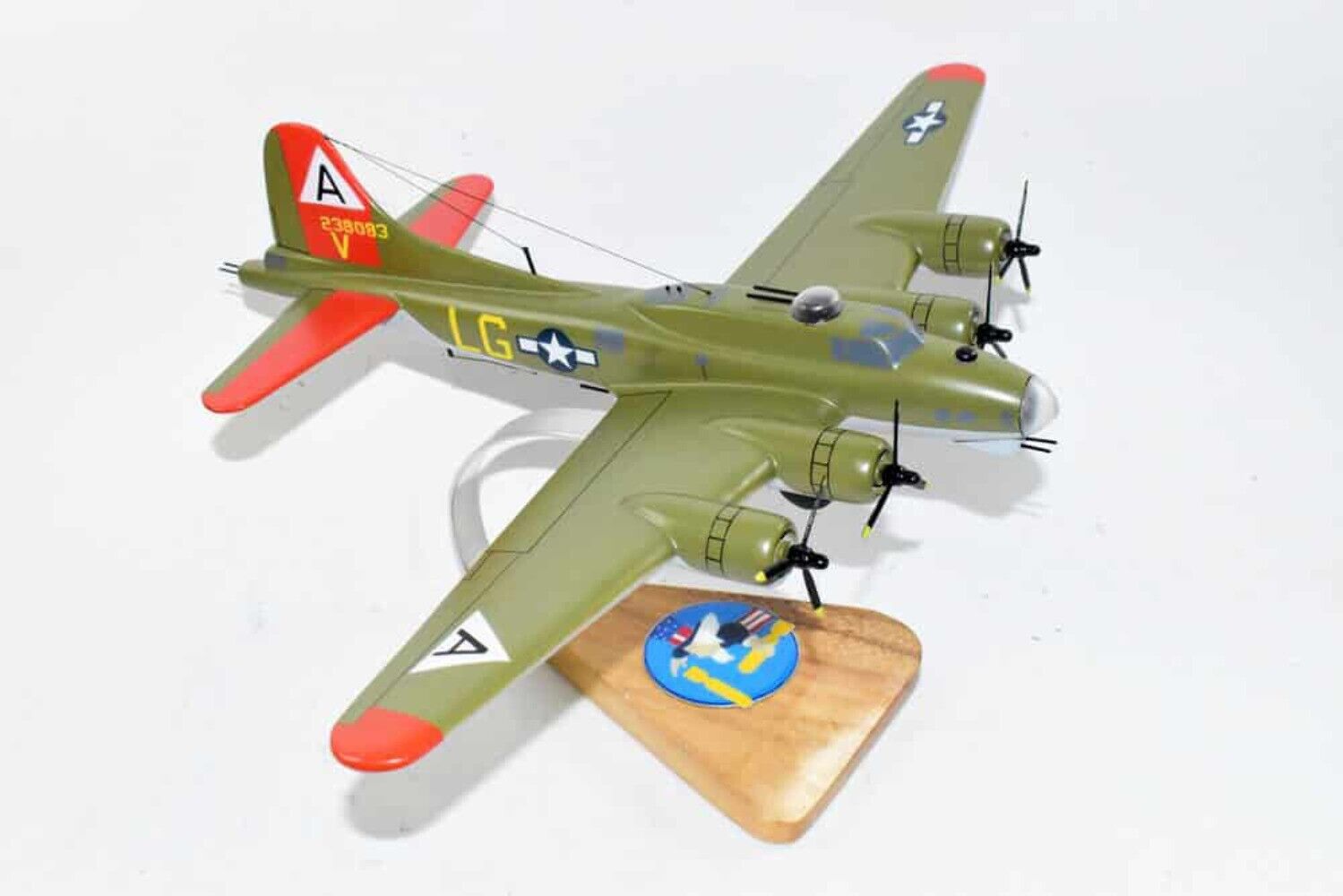 322nd Bomb Squadron, 91st Bomb Group \'Man O War II\' B-17G Model, Mahogany, WWII