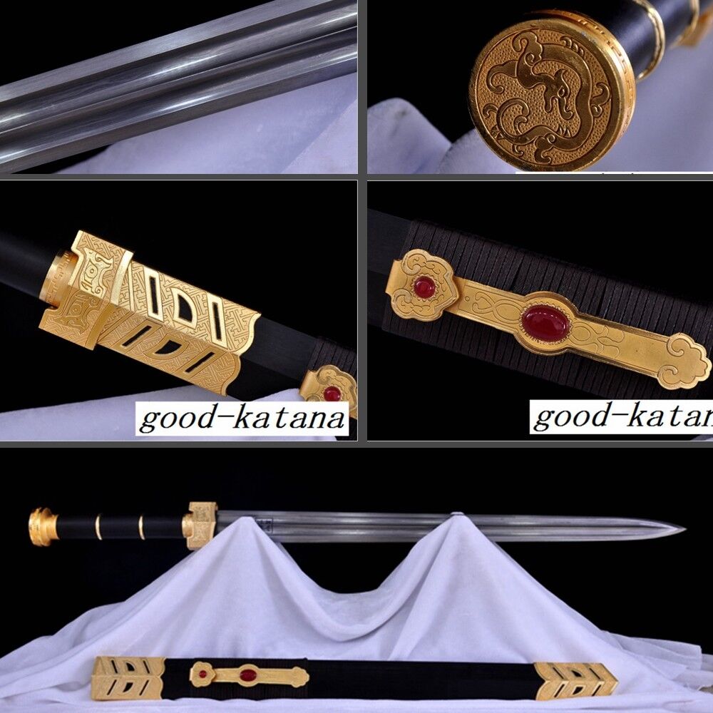 Folded Pattern Steel Chinese Swords \