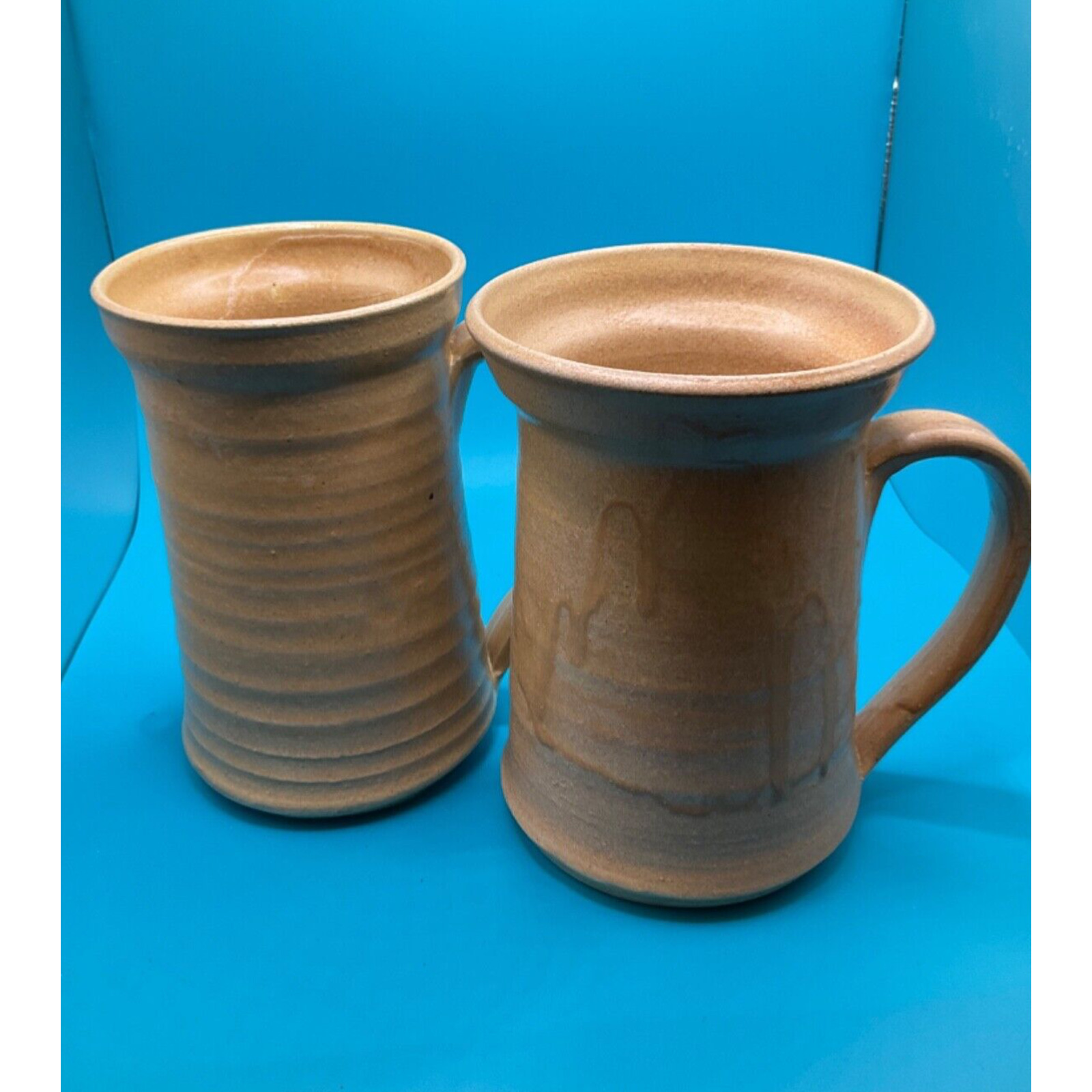 🍺 Vintage Handmade Renaissance Mugs - Tan, 5.5\